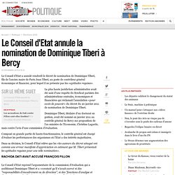Le Conseil d'Etat annule la nomination de Dominique Tiberi à Bercy