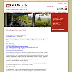 National Register nomination process in Georgia