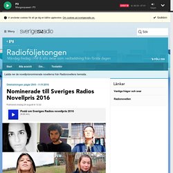 Nominerade till Sveriges Radios Novellpris 2016 - Radioföljetongen
