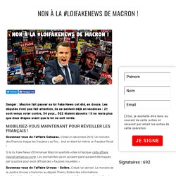 NON à la #LoiFakeNews de Macron !