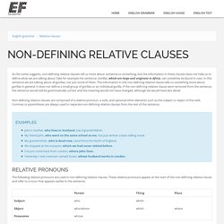 Non-defining relative clauses