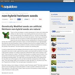 non-hybrid heirloom seeds