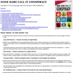 NONE DARE CALL IT CONSPIRACY  by Gary Allen