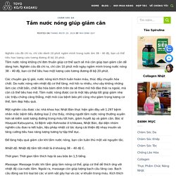 Tắm nước nóng giúp giảm cân - TOYO KOSO KAGAKU