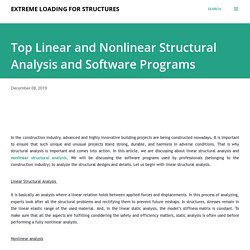 Top-Rated Linear and Nonlinear Structural Analysis and Software Programs