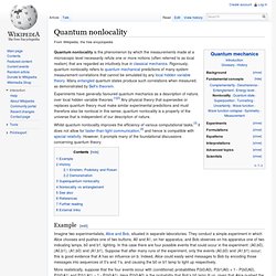 Quantum nonlocality