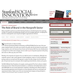 The Role of Brand in the Nonprofit Sector