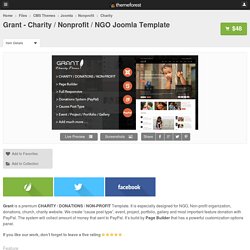 Grant - Charity / Nonprofit / NGO Joomla Template