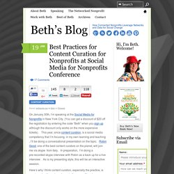 Best Practices for Content Curation for Nonprofits at Social Media for Nonprofits Conference