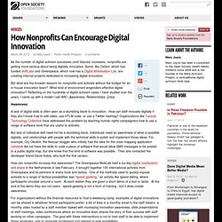 How Nonprofits Can Encourage Digital Innovation