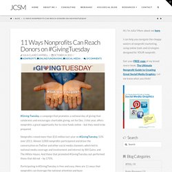 11 Ways Nonprofits Can Reach Donors on #GivingTuesday