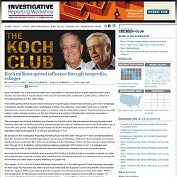 Koch millions spread influence through nonprofits, colleges - The Koch Club