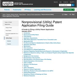 Nonprovisional (Utility) Patent Application Filing Guide