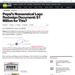 Pepsi's Nonsensical Logo Redesign Document: $1 Million for This?