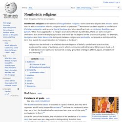 Nontheistic religions