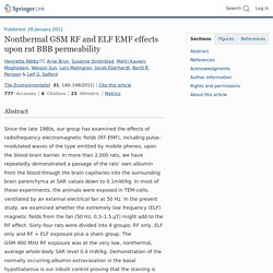 Nonthermal GSM RF and ELF EMF effects upon rat BBB permeability