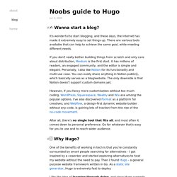 Noobs guide to starting a website on Hugo - Level Up Coding