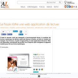 Le Nook s'offre une web application de lecture