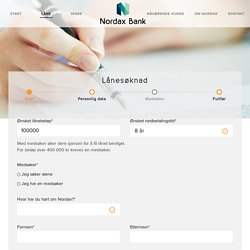 Nordax Bank - Lånesøknad