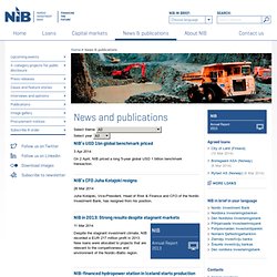 Nordic Investment Bank - News & publications