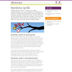 Nordiska språk - undervisning - ämnesutveckling
