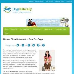 Normal Blood Values And Raw Fed Dogs