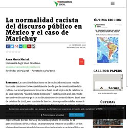 La normalidad racista del discurso público en México y el caso de Marichuy