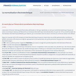 La normalisation électrotechnique - France Normalisation