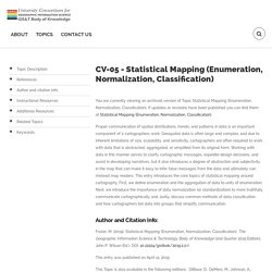 CV-05 - Statistical Mapping (Enumeration, Normalization, Classification)