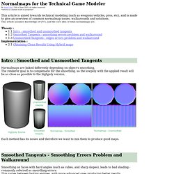 Normalmaps for the Technical Game Modeler