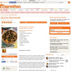 Quiche Normande - Recette de cuisine Marmiton : une recette