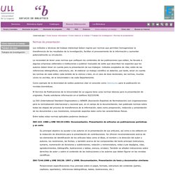 Trabajo de investigación -5- Normas de presentación (ULL)