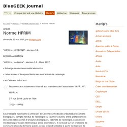 Norme HPRIM - BlueGEEK Journal