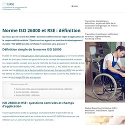 Norme ISO 26000 et RSE : définition