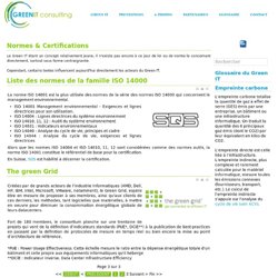 Normes & Certifications