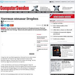 Norrman utmanar Dropbox