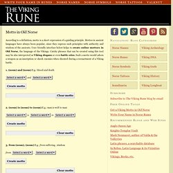 Old Norse Motto Online: Create Life Motto in Old Norse