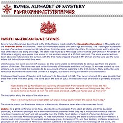North American Rune Stones