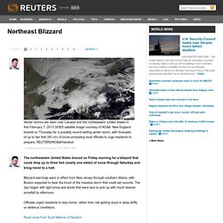 Reuters HAPPENING NOW: Live coverage of blizzard in the Northeast