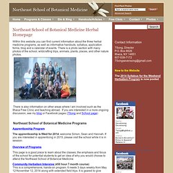 Northeast School of Botanical Medicine Herbal Homepage - Northeast Herbal School of Botanical Medicine