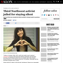 Third Northwest activist jailed for staying silent