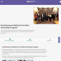 Northwestern Medicine Pre-Med Internship Program