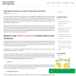 Why Norton Antivirus is better than Avast Antivirus?