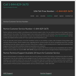 Norton Customer Service Number - Call 1-844-829-3670