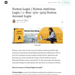 1–800–570–3215 Norton Account Login
