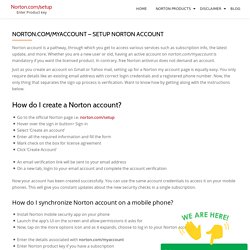 Norton.com/MyAccount - Setup Norton Account - Norton.com/Setup