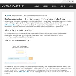 Norton.com/setup - How to activate norton with product key