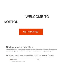 Norton setup product key