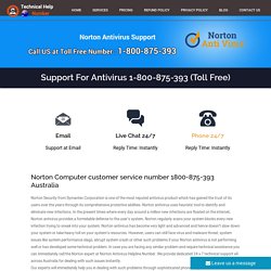 Norton Support Number Australia 1-800-875-393