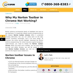 Norton Toolbar Chrome Not Working